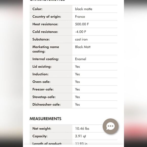 Staub 4Qt. Enameled Cast Iron Round Dutch Oven- Matte Black - Picture 9 of 12